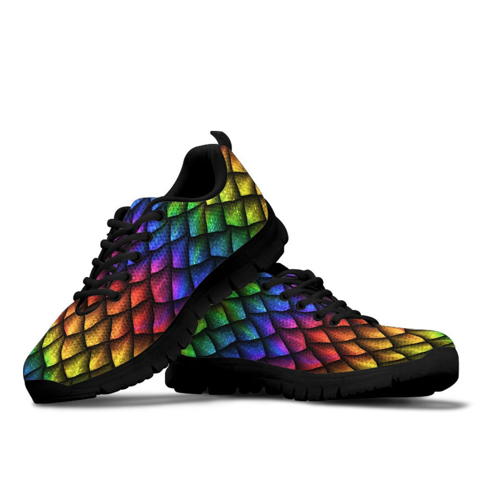 Dragon Scale, Bright Colorful SNEAKERS