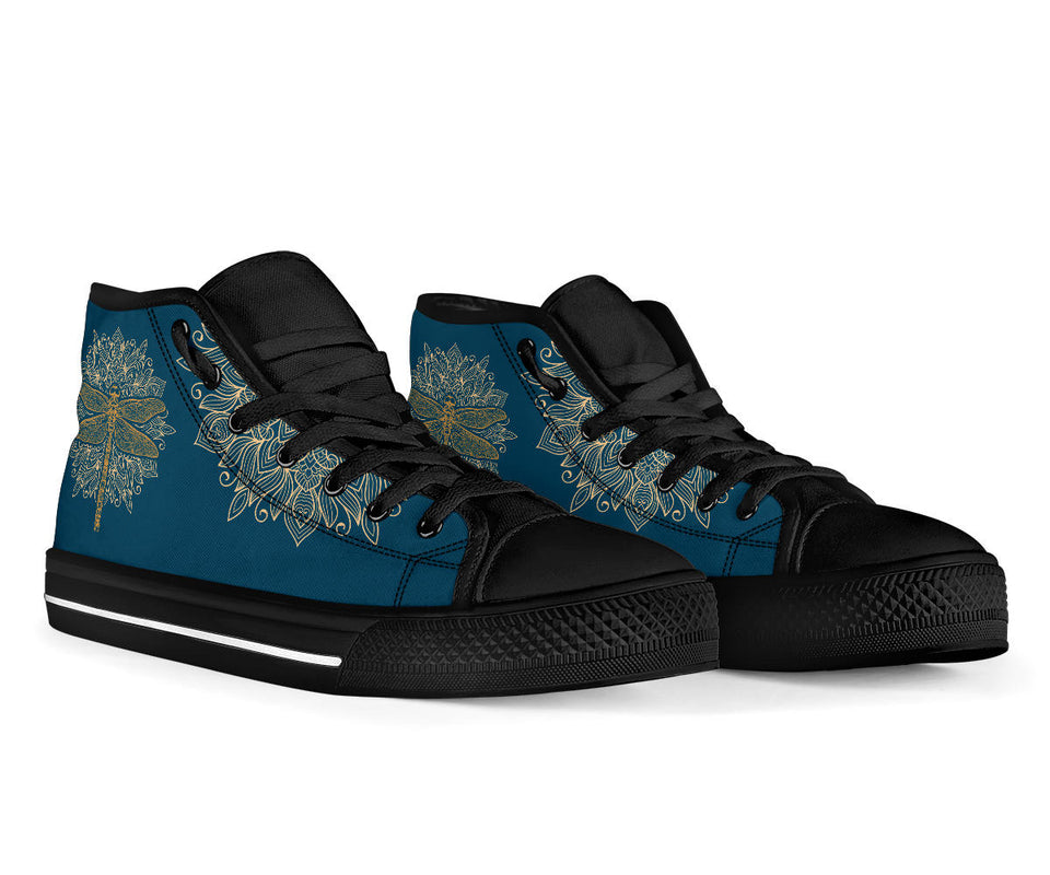 Handcrafted Boots, Gold Mandala