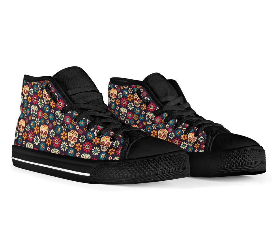 Sugar Skull Boots, Womens Skull Boots high top