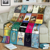 Jane Austen Books Blanket