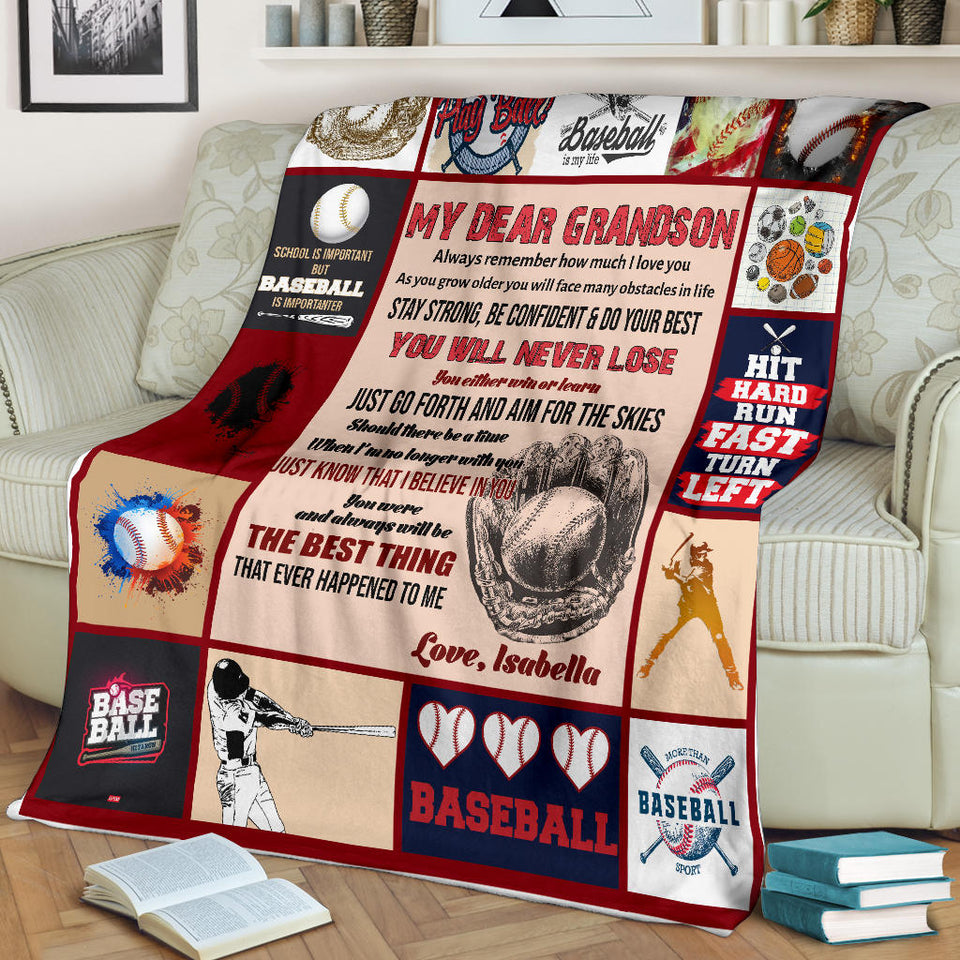 To My Grandson Baseball