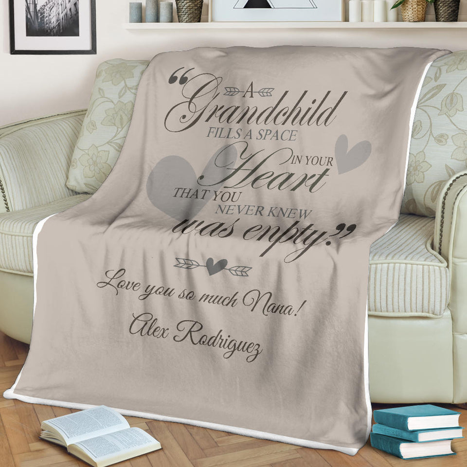 Grandma Blanket Throw for Kids Grandpa Mom
