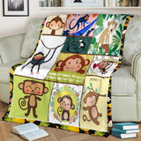 Monkey Make Me Happy Blanket