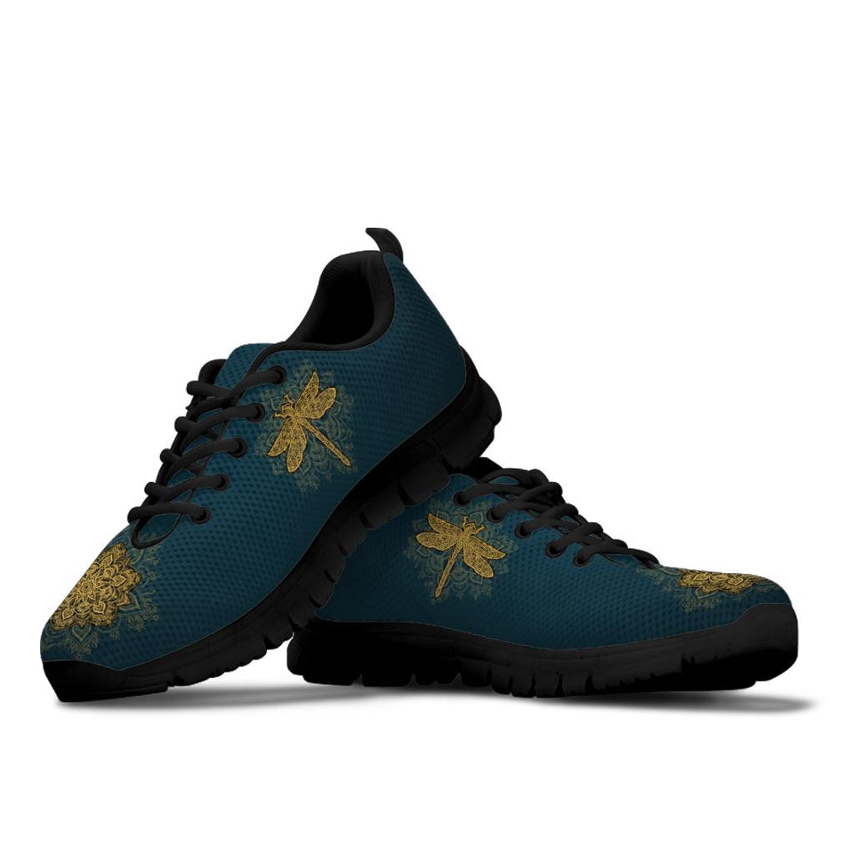 Dragonfly Boots, Golden Mandala, Womens Sneakers
