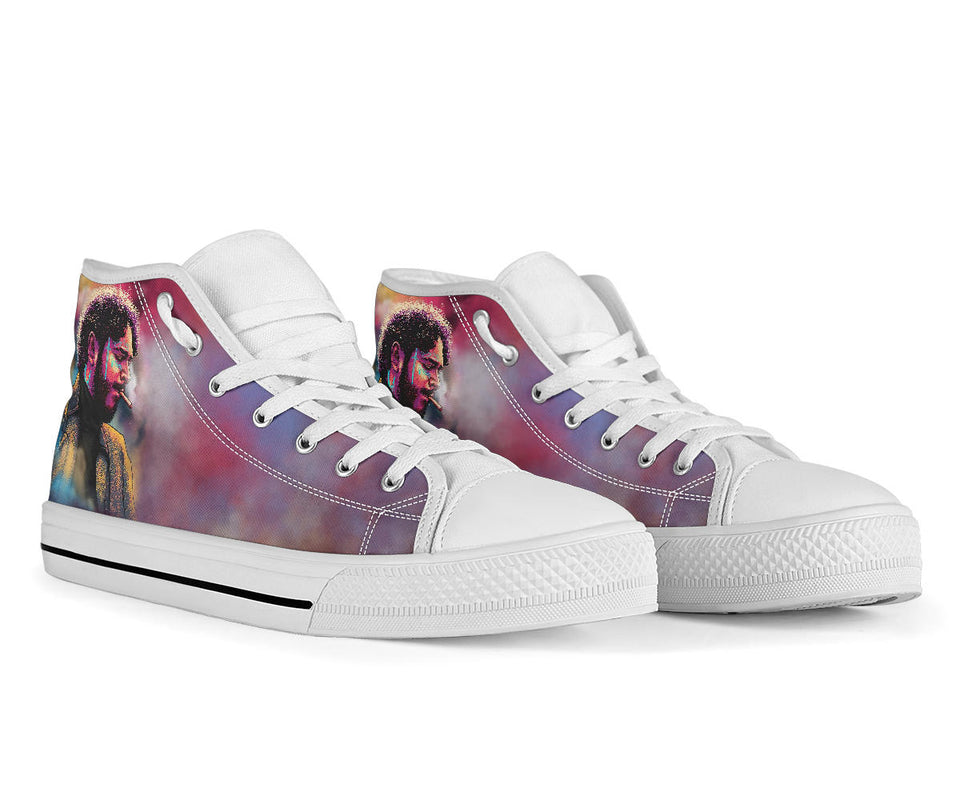 Post Malone Custom Shoes, Post Malone Hightop