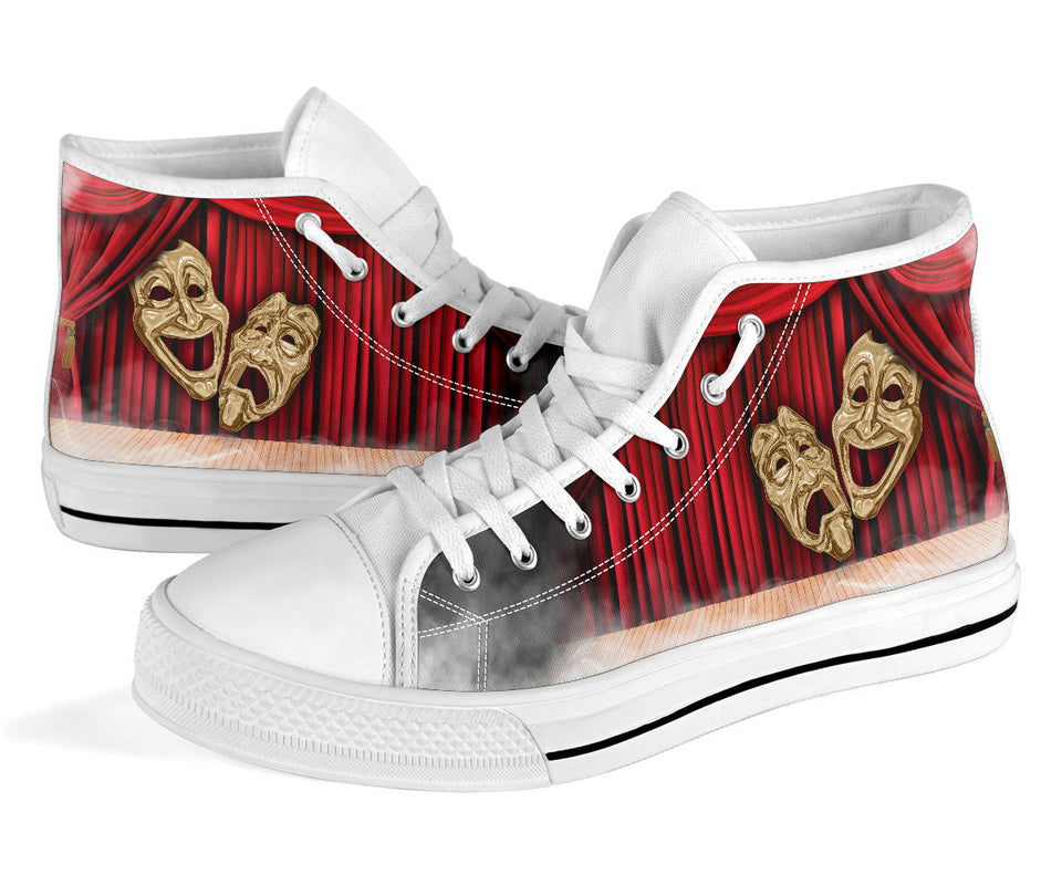 Theater with Masks, Stage and Curtain Custom Made Shoes