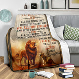 to My DAD Love Your Daughter Lion 3D Custom Fleece