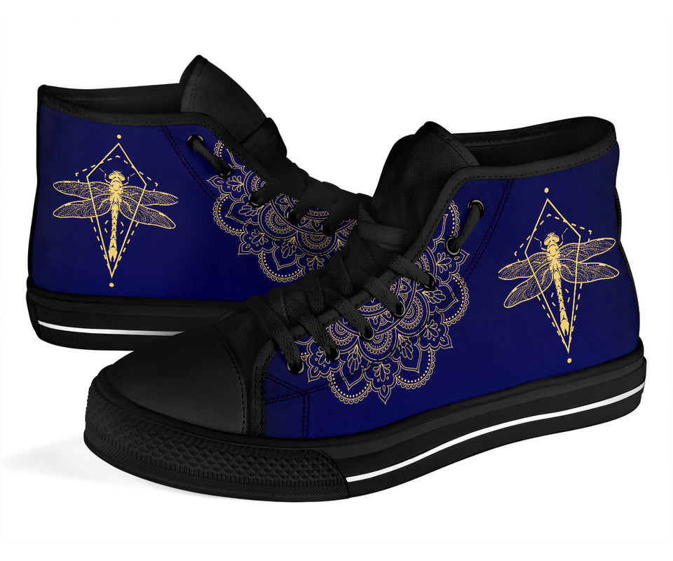 Golden Dragonfly, Lotus Mandala Boots high top( lam lai)