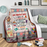 My Perfect Day, I Love Sewing Blanket copy