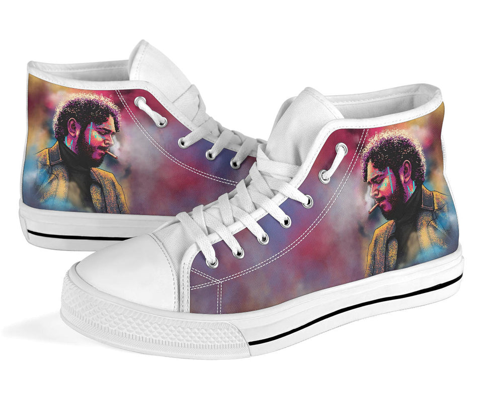 Post Malone Custom Shoes, Post Malone Hightop