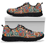 Blue Paisley Mandala, Leather Boots SNEAKERS