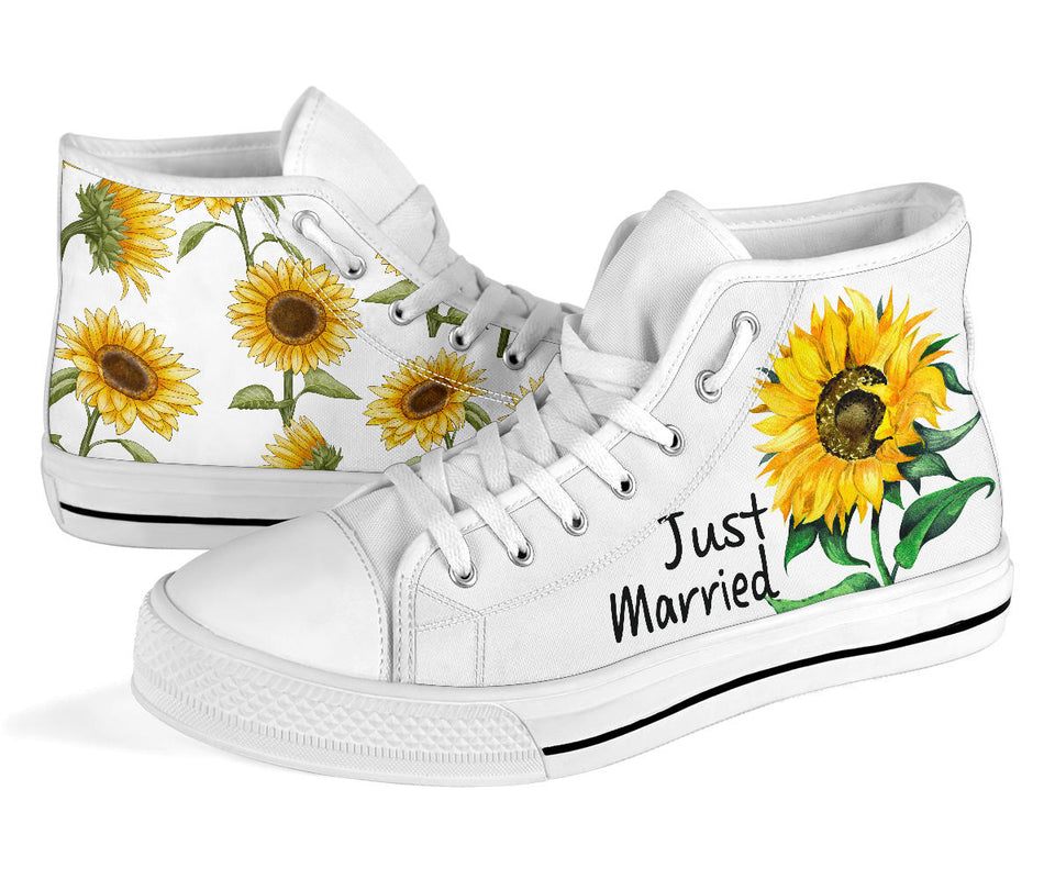 Sunflower Sneakers, Painted Shoes, Custom Sneakers