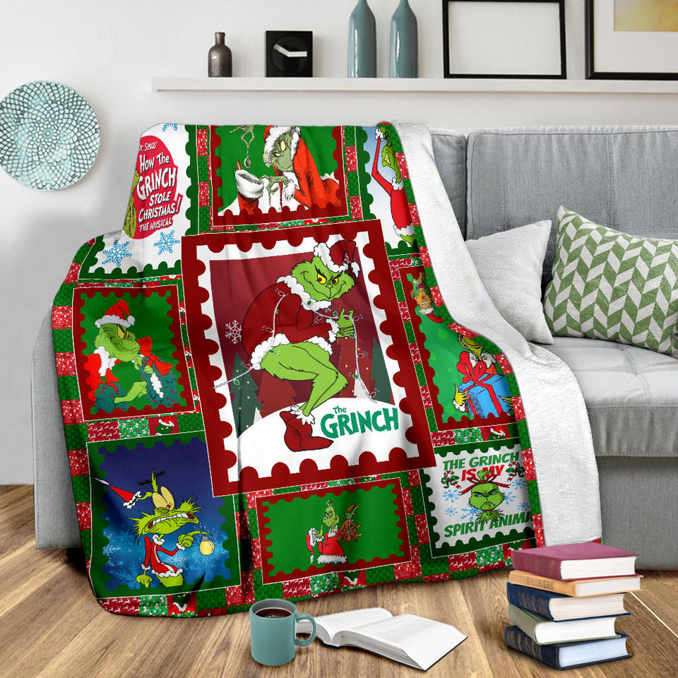The Grinch Christmas Blanket