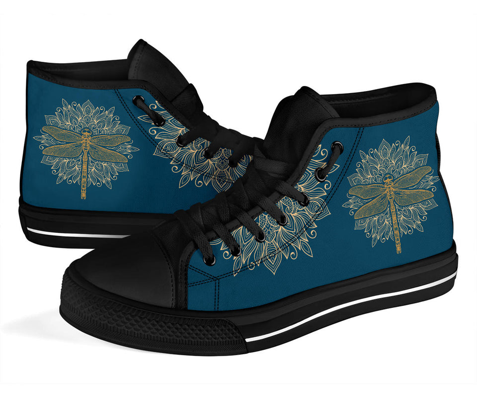 Handcrafted Boots, Gold Mandala