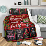Merry Christmas Flamingo Blanket