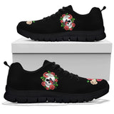 Skull and Roses, Gothic Hiking Boots SNEAKERS