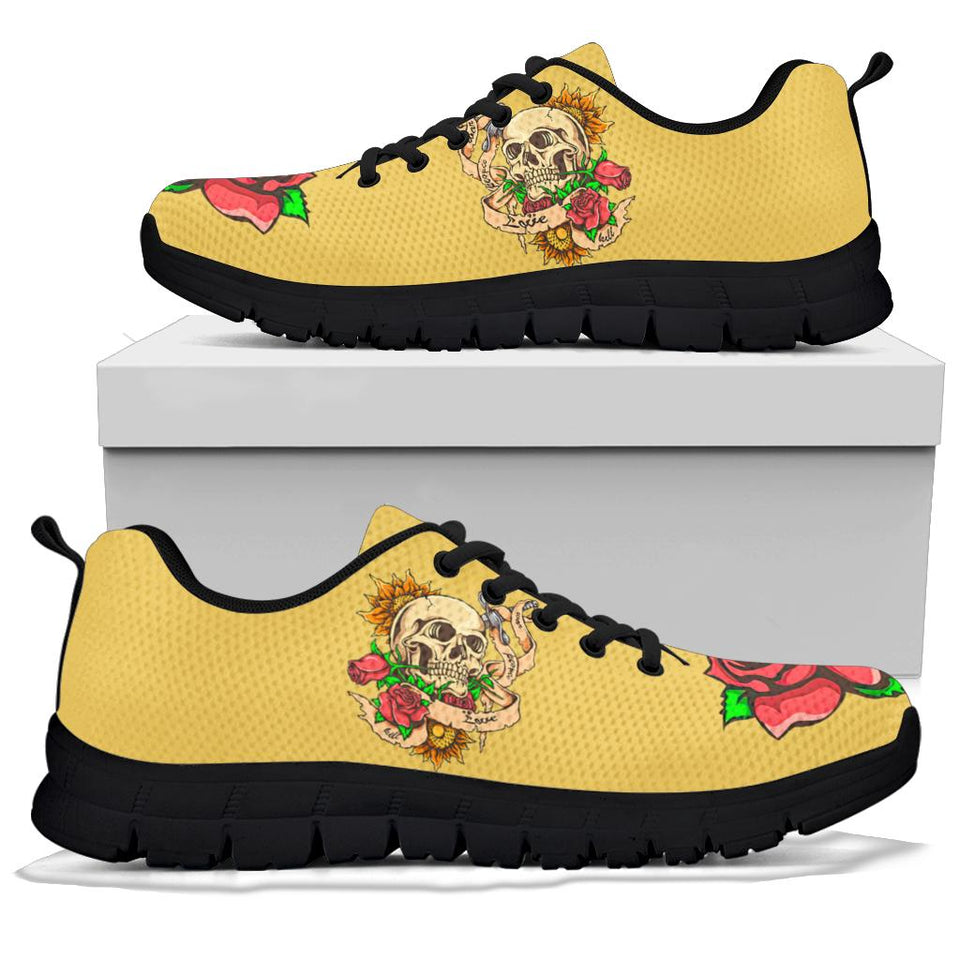 Polar Boots, Sugar Skull, Women's Boots, Yellow Color, Lace Up Boots