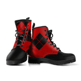 Harley Quinn Inspired Opposites Vegan Boots Right