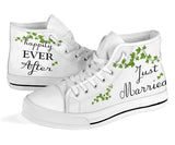 Just Married hand painted shoes Bridal custom shoes