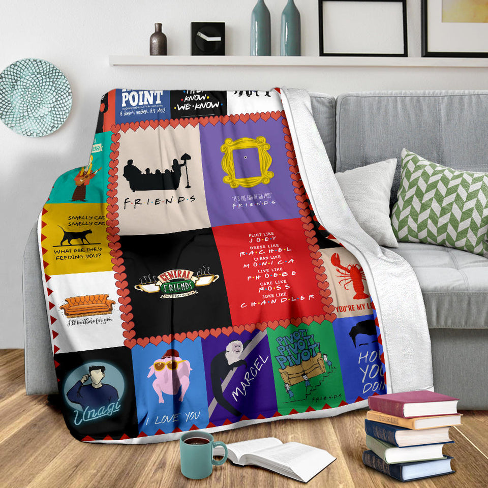 Mr.Jyotis Friends Blanket - We were On a Break Moo Point They Donâ€™t Know That We Know They Know We Know Pivot Cozy Plush Fleece Blanket One Size/White (60"x80") PL