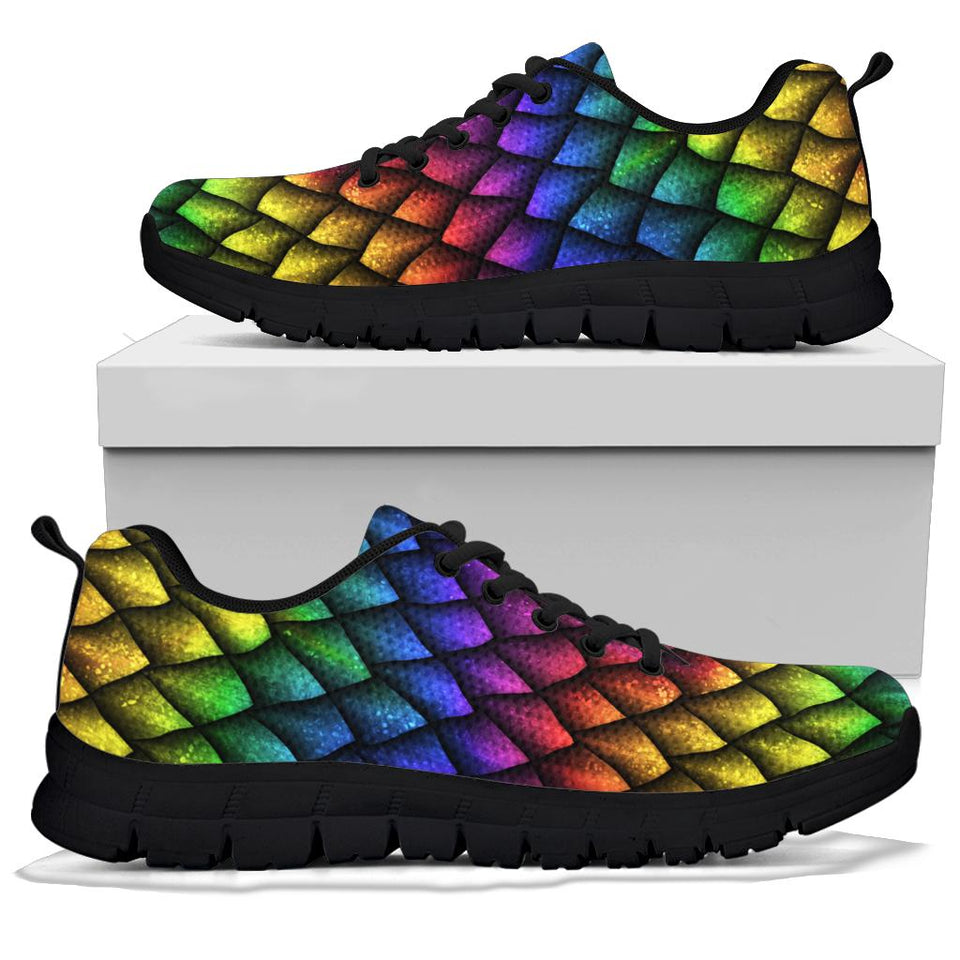 Dragon Scale, Bright Colorful SNEAKERS