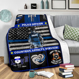 Police Officer Courtesy Loyalty Blanket copy