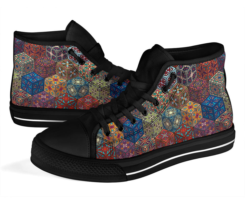 Mandala Boxes, Polar Boots, Multi Colored, Lace Up Boots, Women's Boots