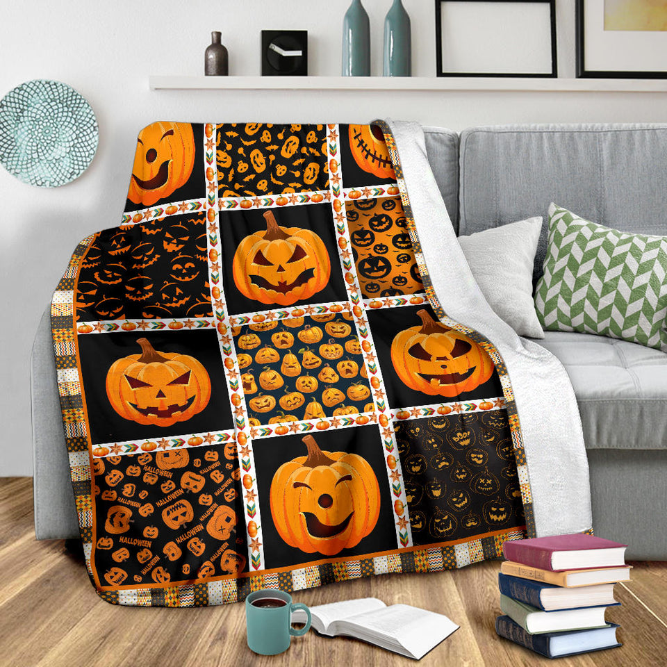 Pumpkin Emoticon Blanket