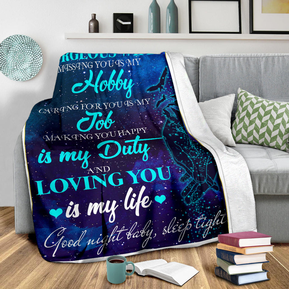To My Gorgeous Wife Blanket