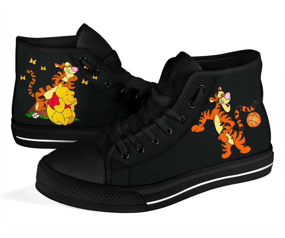 Winnie the Pooh high top shoes black