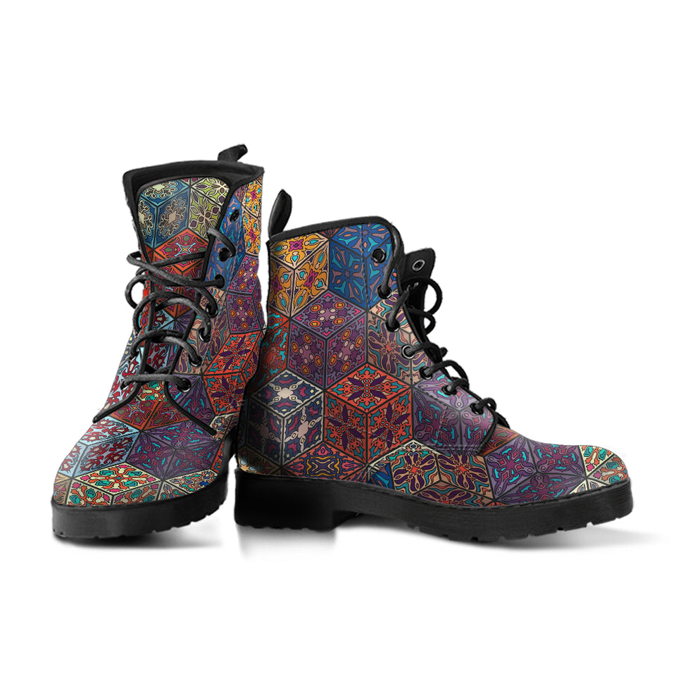 Mandala Boxes, Polar Boots, Multi Colored, Lace Up Boots, Women's Boots