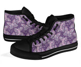 Purple Butterfly, Leather Boots Women