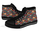 Sugar Skull Boots, Womens Skull Boots high top