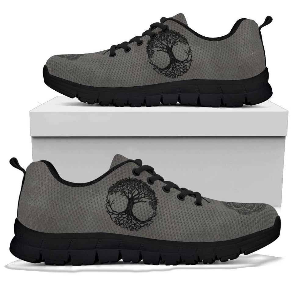 Grey Tree of Life, Handcrafted boots SNEAKERS