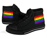 Heart Pride, Vegan Leather, Multi Colored, Hippie, Handmade Boots high top 2