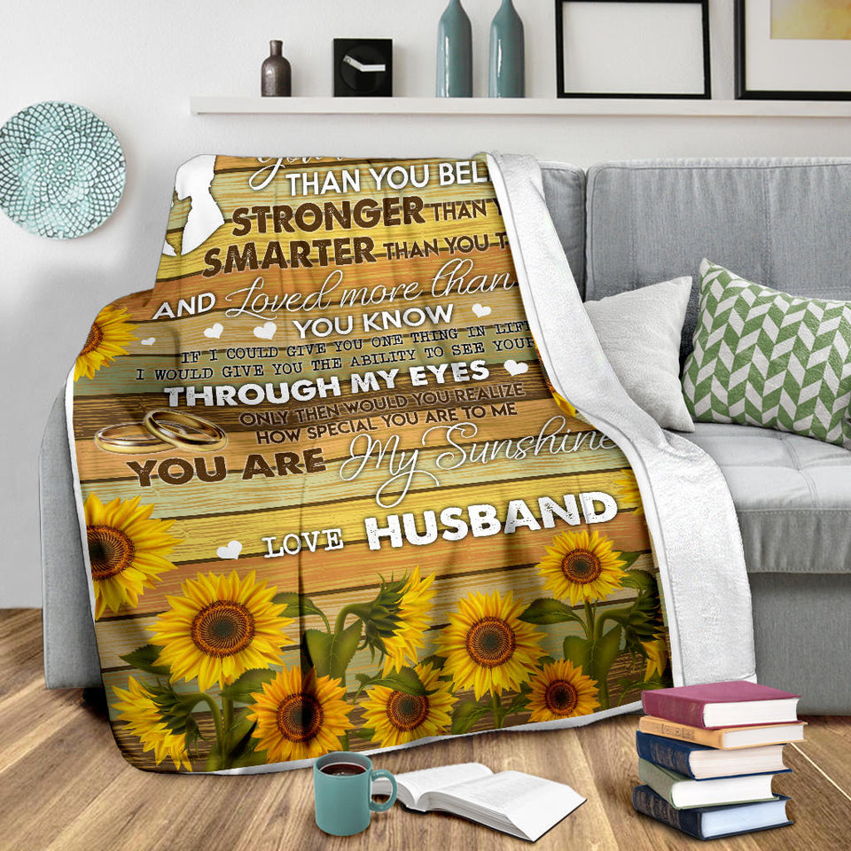 to My Wife Blanket, to My Wife You are Braver Than You Believe Custom Fleece Sherpa Blanket Fan Romantic Gift for Lover Wife, Gift for Wife Mother's Day  - PL