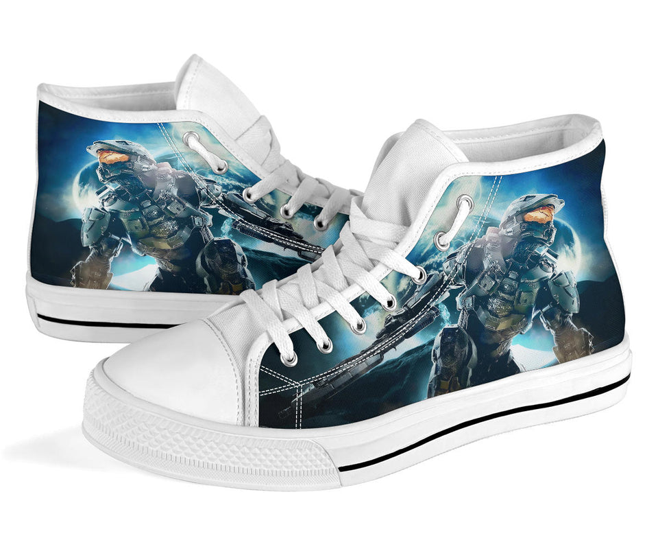 Halo Master Chief Shoes, Master Chief Converse Style Shoes, Halo Fan Gift Idea