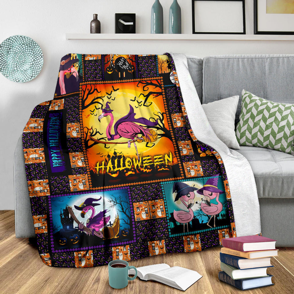 Halloween Flamingo Blanket