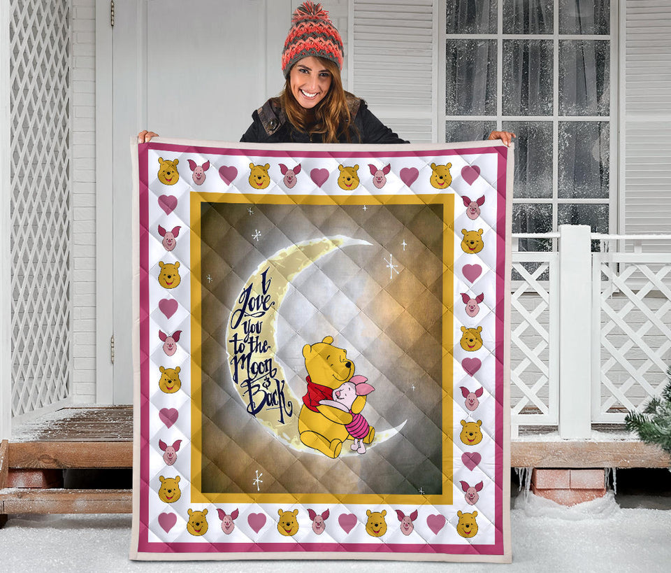 Pooh Blanket I love you to the Moon and back copy