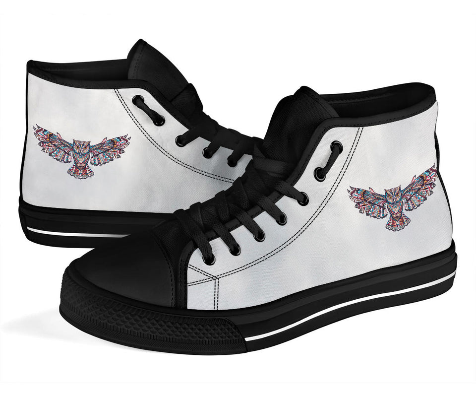 Owl Boots, Vegan Leather, Handmade Crafted, Womens Leather Boots