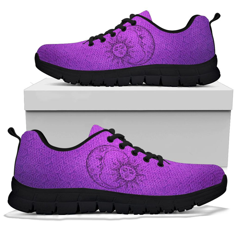 Purple Sun And Moon, Leather Boots SNEAKERS