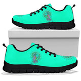 Peacock Mandala, Turquoise Teal Green SNEAKERS