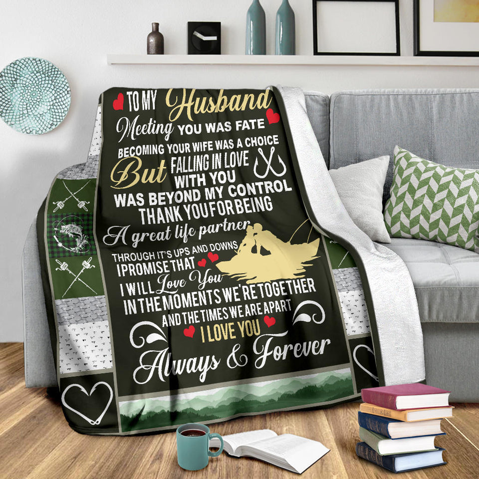 Fishing Blanket To My Husband