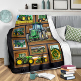 Green Tractor Machinery 3D Custom Fleece