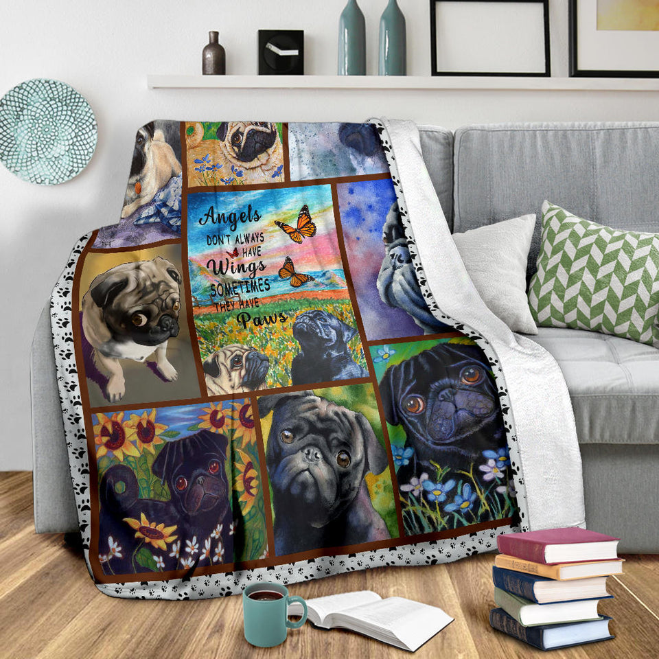 Pug Blanket Dog Blanket