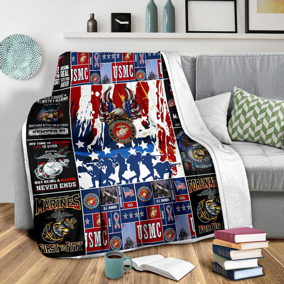 Usmc Veteran Blanket1 copy