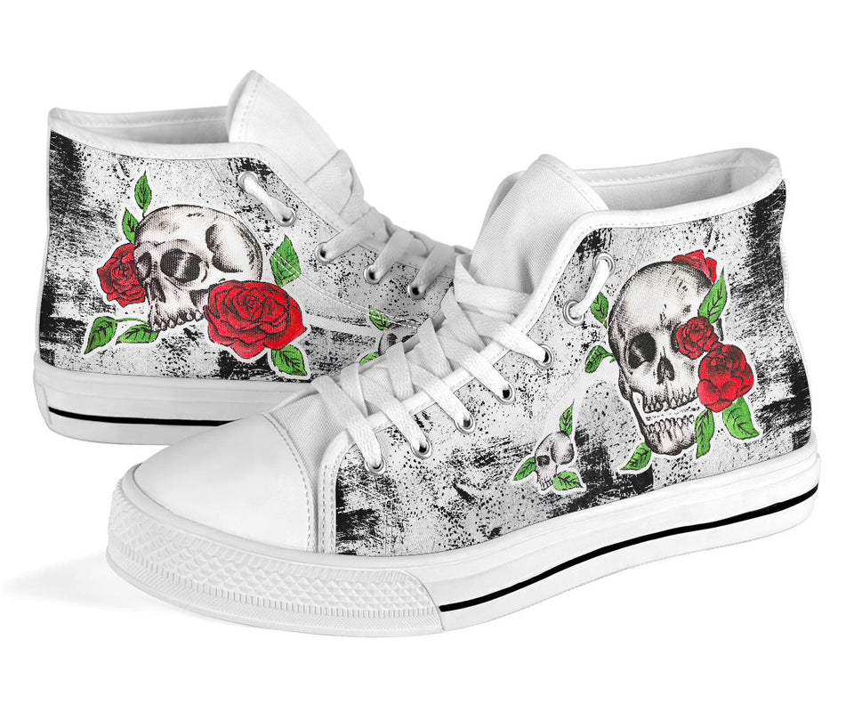 Skull with Roses Hand painted shoes