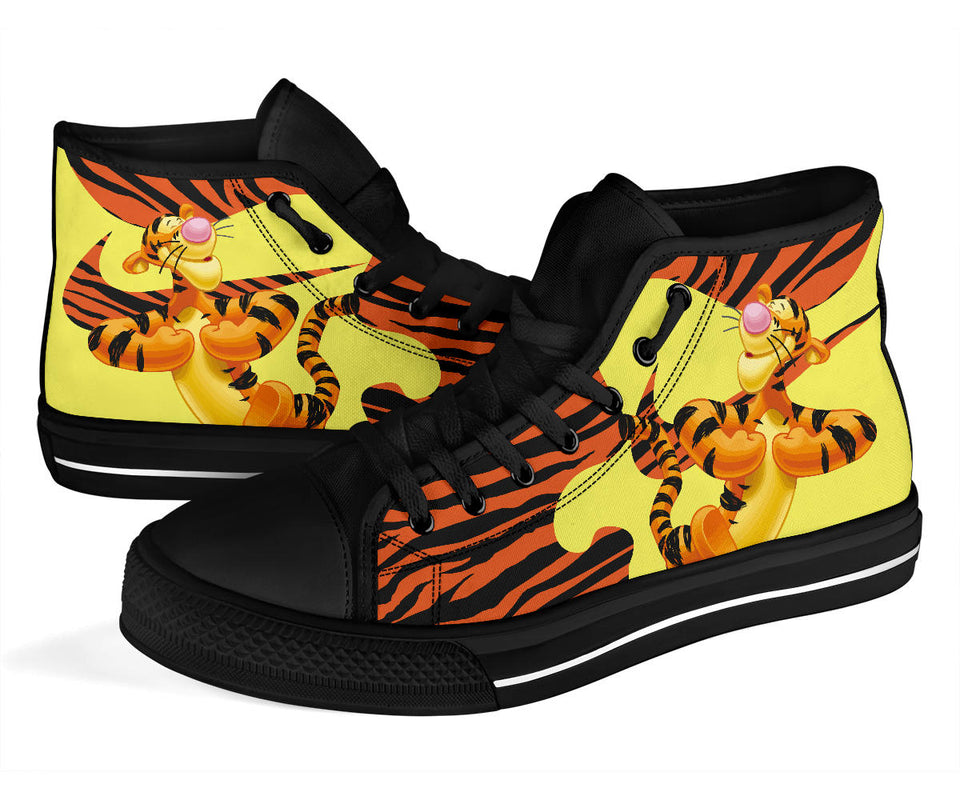 The Tigger Movie Custom Hi Top, Pooh Bear Custom Shoes, Walt Disney Unisex Hi Top