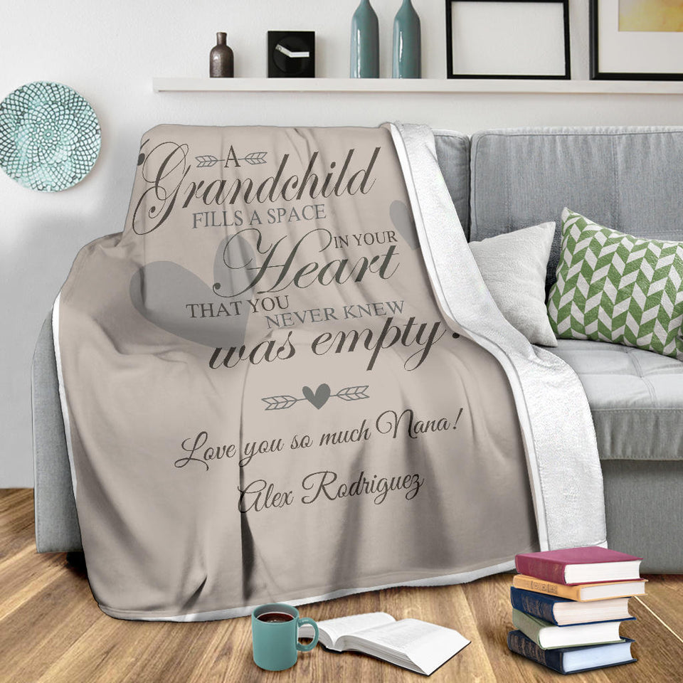 Grandma Blanket Throw for Kids Grandpa Mom
