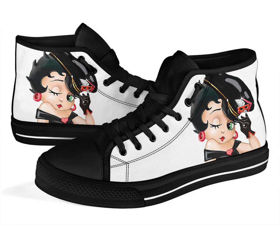 Betty Boop High Tops Betty Boop Style Shoes Vintage Betty Boop High Top Sneakers